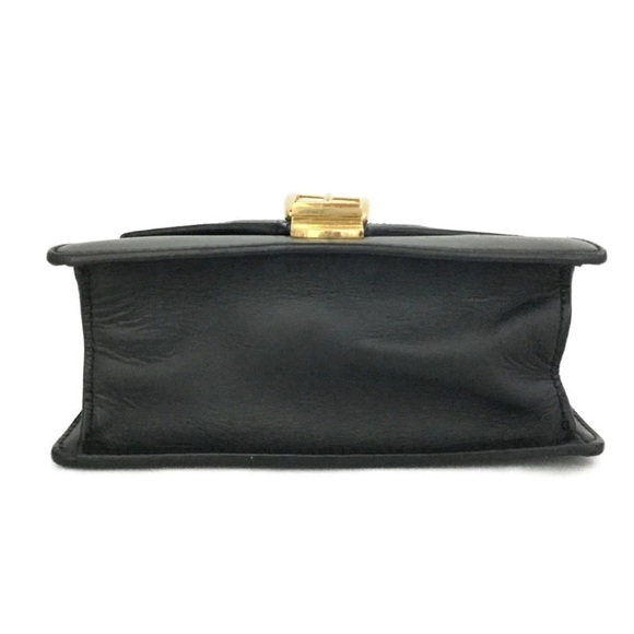 💃Authentic GUCCI Sylvie Mini Sherry Line Leather Chain Shoulder Bag Black - Picture 5 of 11